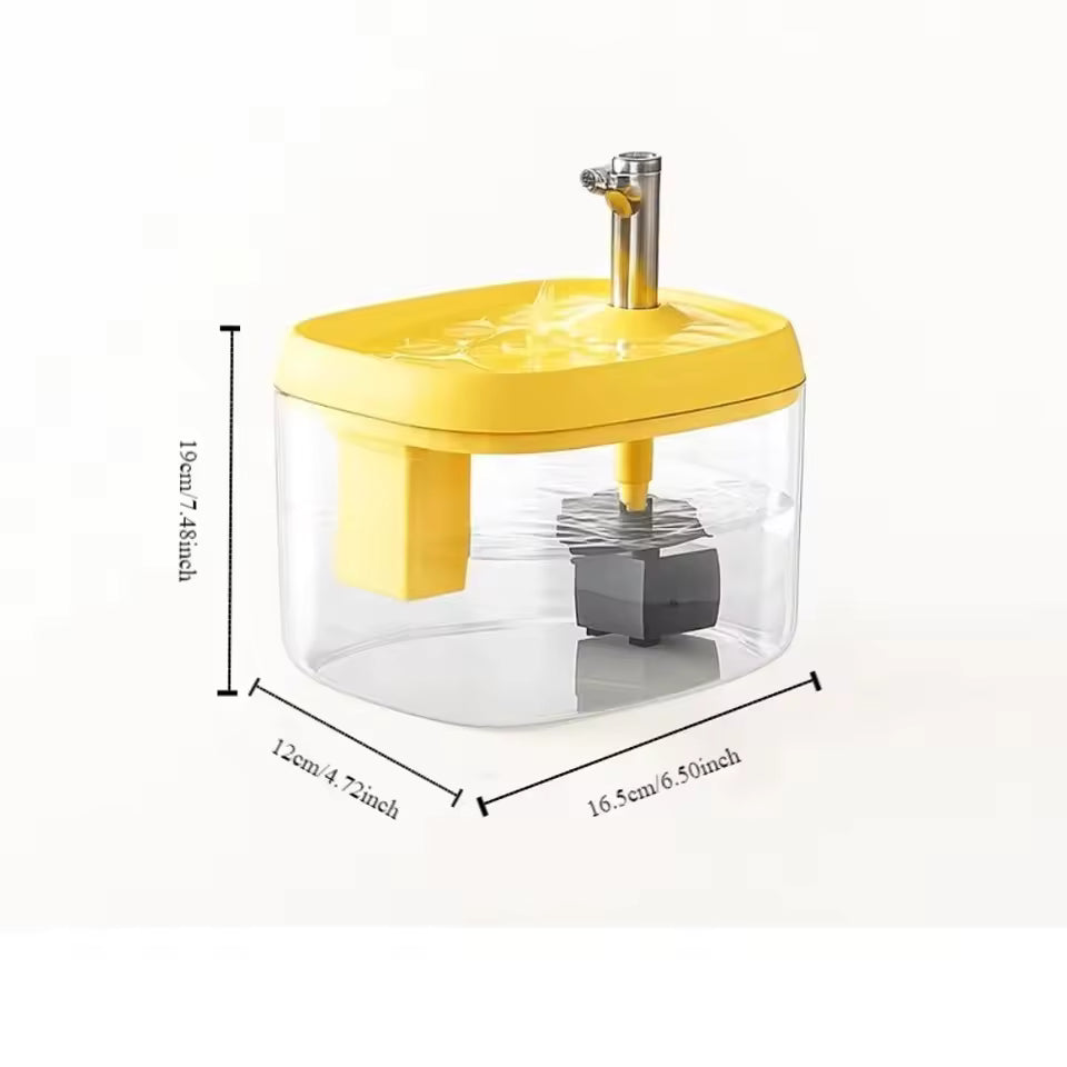 Pet Water Fountain 1.5L – Large Capacity Cat Drinking Fountain, Ultra-Quiet, Easy to Clean & Safe Anti-Dry Pump.