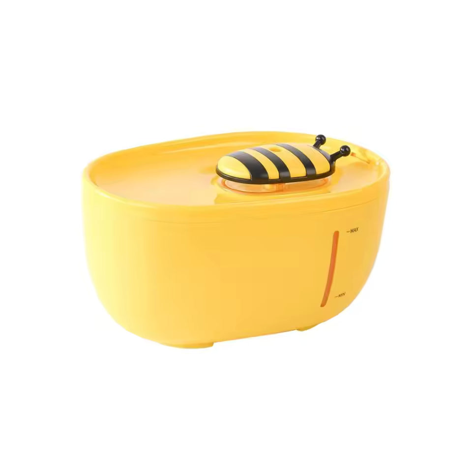 2L Cat Water Fountain with Cute Bee Design – Ultra-Quiet Automatic Pet Dispenser for Cats & Small Dogs.