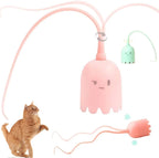 Automatic Cat Wand Toy – 2-in-1 Silicone Tail Teaser Interactive Play.