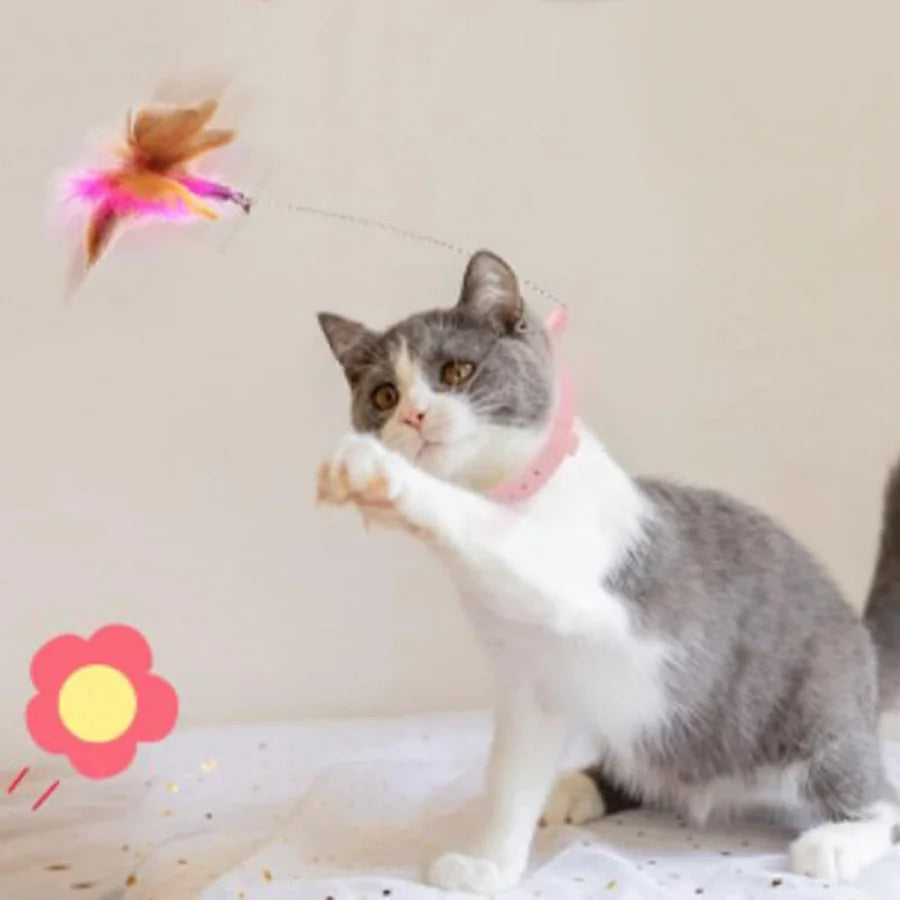 Flexible Cat Wand Stick with Bell – Interactive Teaser Toy