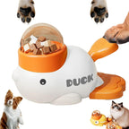 Yellow Duck Pet Treat Puzzle Feeder – Slow Eating Bowl