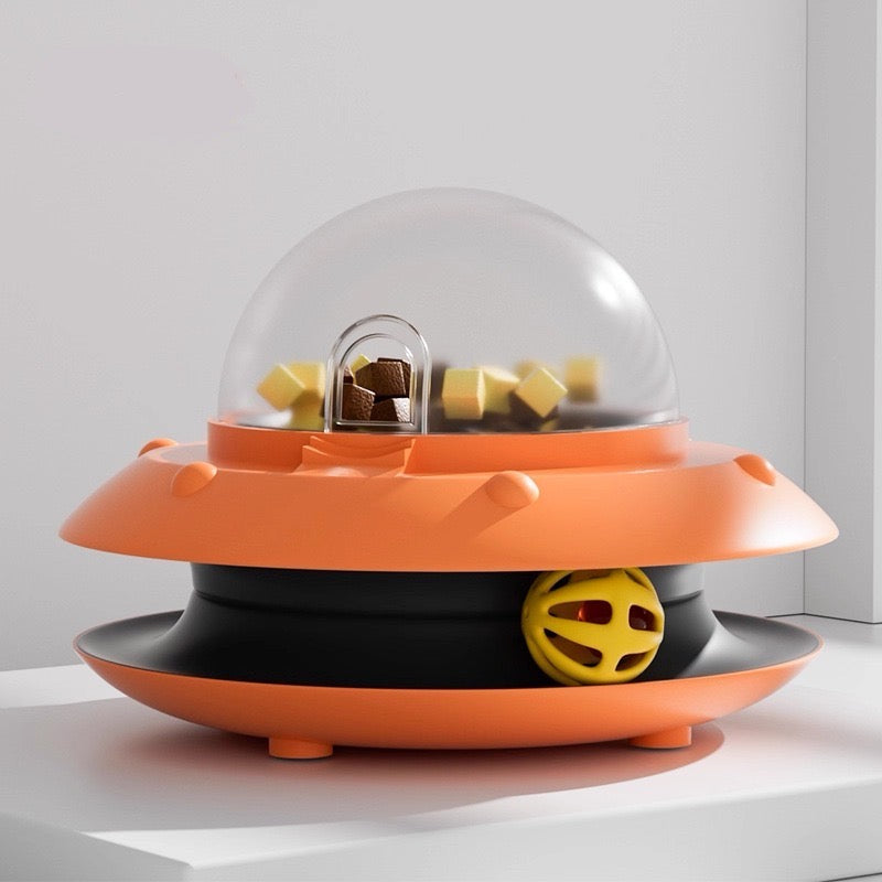 Smart Motion Cat Feeder Toy – Interactive 2-in-1 Food Dispenser