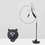360° Cat Feather Wand Toy with Catnip & Suction Cup Base