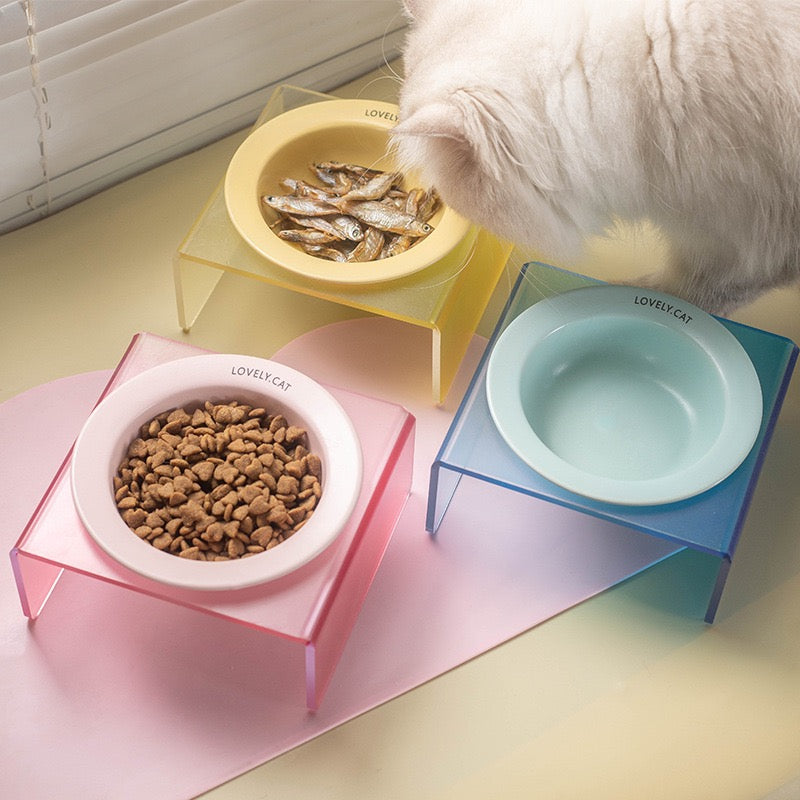 Ceramic UFO Cat Bowl – 170ml Slow Feeder & Cervical Protection Dish.