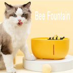 2L Cat Water Fountain with Cute Bee Design – Ultra-Quiet Automatic Pet Dispenser for Cats & Small Dogs.