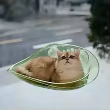 Transparent Cat Window Hammock – Suction Cup Floating Bed for Sunbathing.