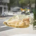 Transparent Cat Window Hammock – Suction Cup Floating Bed for Sunbathing.