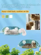 Transparent Cat Window Hammock – Suction Cup Floating Bed for Sunbathing.