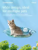 Transparent Cat Window Hammock – Suction Cup Floating Bed for Sunbathing.
