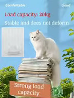 Transparent Cat Window Hammock – Suction Cup Floating Bed for Sunbathing.