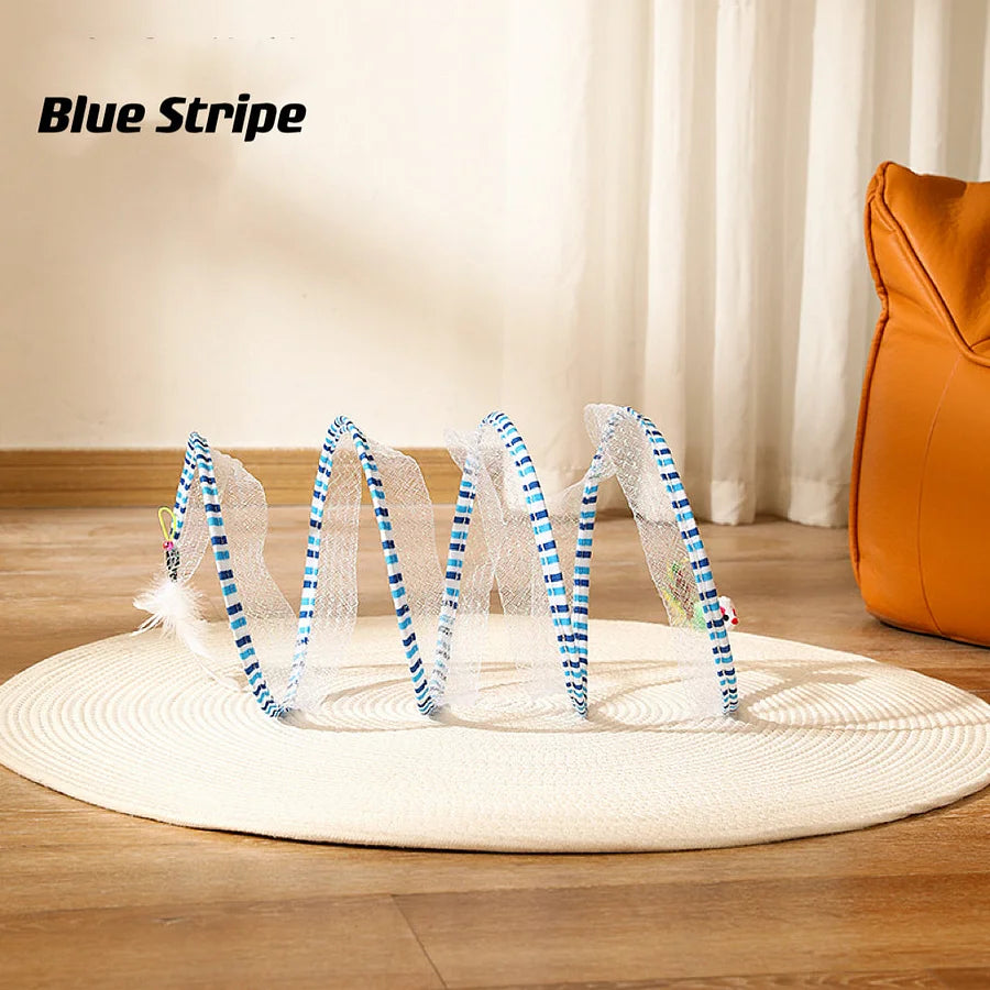 Collapsible Cat Play Tunnel – Foldable Tube Toy for Indoor Pets