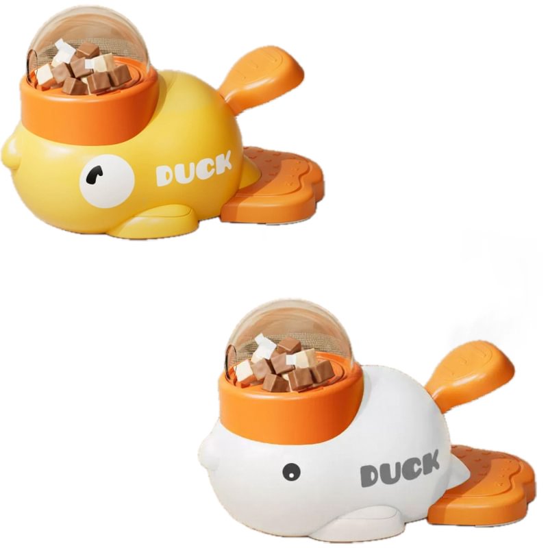 Yellow Duck Pet Treat Puzzle Feeder – Slow Eating Bowl