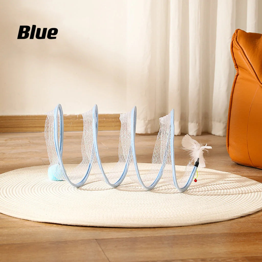 Collapsible Cat Play Tunnel – Foldable Tube Toy for Indoor Pets