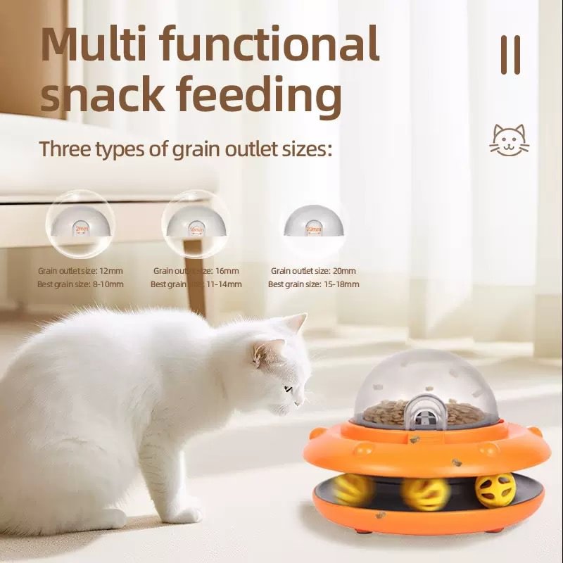 Smart Motion Cat Feeder Toy – Interactive 2-in-1 Food Dispenser
