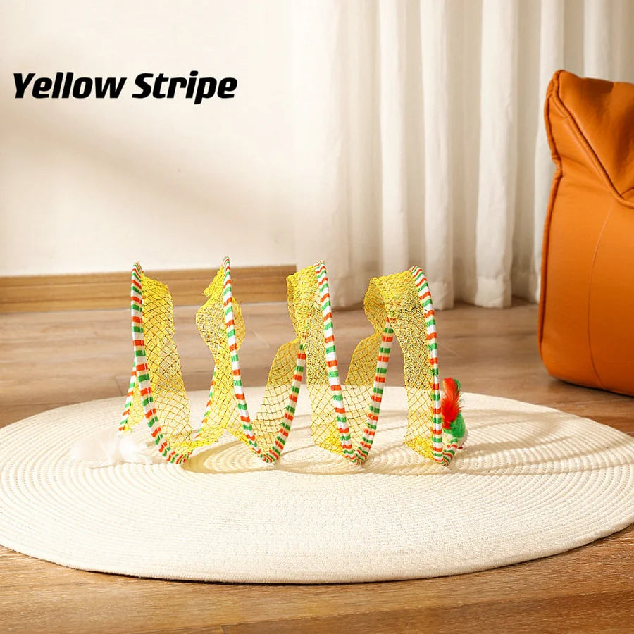 Collapsible Cat Play Tunnel – Foldable Tube Toy for Indoor Pets